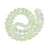 Electroplate Transparent Glass Beads Strands EGLA-Q136-02A-08-2