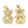 Brass Micro Pave Cubic Zirconia Pendants KK-M249-12G-1