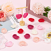 Fingerinspire 18Pcs 6 Colors Heart Handmade Crochet Cotton Appliques AJEW-FG0002-47-4