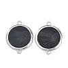 Alloy Acrylic Disc Links Connector Charms AL-E003-07B-1
