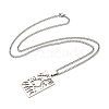 Non-Tarnish 304 Stainless Steel Pendant Necklaces NJEW-L118-02P-01-2