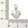 925 Sterling Silver Flower Charms with Jump Rings and 925 Stamp STER-M021-02AS-03-3