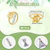 60Pcs Christmas Theme Alloy Leaf Napkin Rings AJEW-PB0001-03G-2