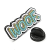 Dog Theme Zinc Alloy Word Brooch JEWB-M032-01F-EB-3