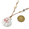 3Pcs Shell Beaded Teardrop Pendant Necklaces NJEW-TA00179-5