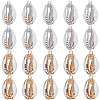 SUNNYCLUE 20Pcs 2 Colors Electroplated Natural Cowrie Shell Pendants SHEL-SC0001-29-1