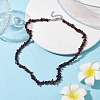Natural Ice Obsidian Chip Beaded Necklace NJEW-JN04615-01-2