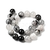 Natural Black Rutilated Quartz Beads Strands G-D295-8mm-3