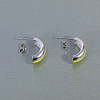 C-shaped Brass Stud Earrings ET2611-3