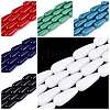 Opaque Glass Beads Strands GLAA-Q113-03A-CM-1