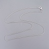 Brass Round Snake Chain Fine Necklaces NJEW-BB10854-24-1