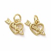 Brass Micro Pave Cubic Zirconia Charms KK-E068-VF038-2