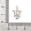 Brass Pave Clear Cubic Zirconia Charms KK-C096-14A-P-3