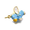 Brass Enamel Pendants KK-C087-09G-01-2