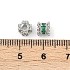 Brass Micro Pave Cubic Zirconia Beads KK-H202-14P-3