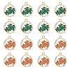 DICOSMETIC 60Pcs 2 Colors Autumn Theme Alloy Enamel Pendants ENAM-DC0001-20-1