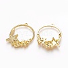 Alloy Open Back Bezel Pendants LS-PALLOY-P180-04G-2