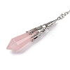 Natural Rose Quartz Pointed Dowsing Pendulum Big Pendants G-H285-06P-A22-3