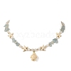 Ocean Dyed Synthetic Turquoise Turtle Pendant Necklaces NJEW-JN06397-01-3