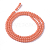 Frosted Opaque Glass Bead Strands FGLA-G002-A07-2