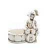 Halloween Resin Punk Skeleton Rock Drummer Ashtray Figurines PW-WG43279-01-1