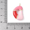 Brass Enamel Pendants KK-E093-03G-D-02-3