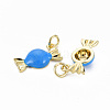 Brass Enamel Charms ENAM-S128-001K-NR-2