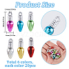 120Pcs 6 Colors Plastic Pendants FIND-SC0010-90B-2
