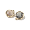 Natural Yellow Opal Faceted Flat Round Charms G-U028-03G-11-2
