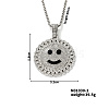 Sparkling Hip Hop Street Dance Alloy Crystal Rhinestone & Enamel Smile Face Pendant Necklaces HF3863-2-1