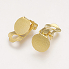 Brass Clip-on Earring Findings KK-H168-G-NF-2