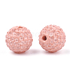 Handmade Polymer Clay Rhinestone Beads CLAY-T014-10mm-08-2