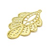 Rack Plating Iron Filigree Big Pendants X-IFIN-Q134-02G-2