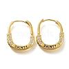 Brass Cubic Zirconia Hoop Earrings EJEW-M048-07G-4