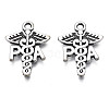 Tibetan Style Alloy PA Caduceus Medical Symbol Pendants TIBEP-N008-135-1