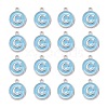 Platinum Plated Alloy Enamel Charms X-ENAM-S118-04C-P-2