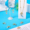 14Pcs 7 Colors Baking Paint Handmade Lampwork Crake Pendants PALLOY-TA00156-7