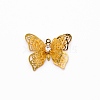 Etched Metal Embellishments Brass Hollow Chandelier Component Links KK-WH0045-03-1