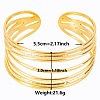 Stylish European and American 304 Stainless Steel Cuff Bangles for Women YJ8561-2-1