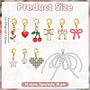 10 Styles Alloy Enamel/Rhinestone/Resin Imitation Pearl Shoe Charms AJEW-OC0015-30-2