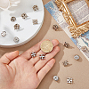 20Pcs Flower Alloy Rhinestone Lapel Pin Backs for Backpack Clothes JEWB-FH0002-72P-3