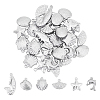36Pcs 6 Style 304 Stainless Steel Charms STAS-UN0020-38P-1