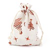 Christmas Theme Cotton Fabric Cloth Bag ABAG-H104-B19-1