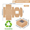 Square Foldable Creative Kraft Paper Box LS-CON-WH0089-20A-2