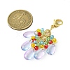 Glass Beaded Pendant Decorations HJEW-JM02801-02-3