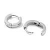 304 Stainless Steel Pave Clear Cubic Zirconia Huggie Hoop Earrings for Women EJEW-C096-04P-2