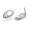 304 Stainless Steel Stud Earring Findings X-STAS-E482-01P-1