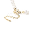 Natural Pearl Beaded Necklace with Brass Clasp for Women NJEW-JN04057-4