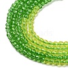 Transparent Gradient Color Glass Beads Strands GLAA-H021-01A-40-3