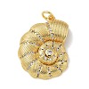 Brass Micro Pave Clear Cubic Zirconia Pendants KK-U046-02G-01-1